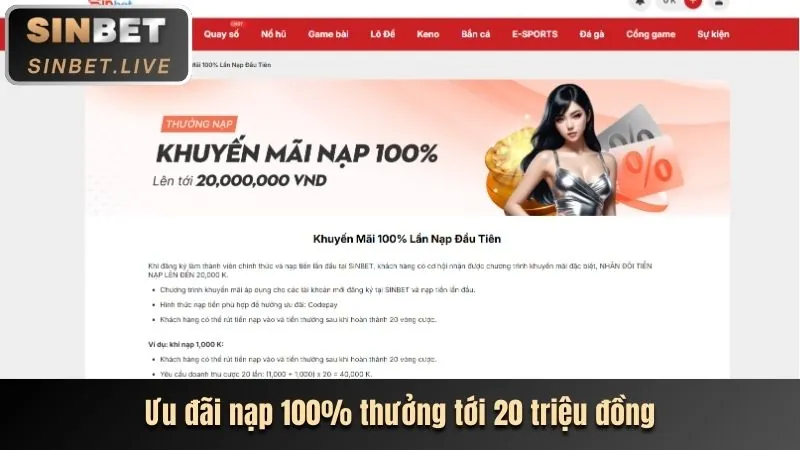 Bước 2: Nạp tiền an toàn vào 12net